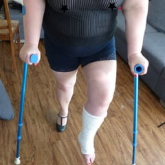 More leg cast foot fetish and bbw belly show off