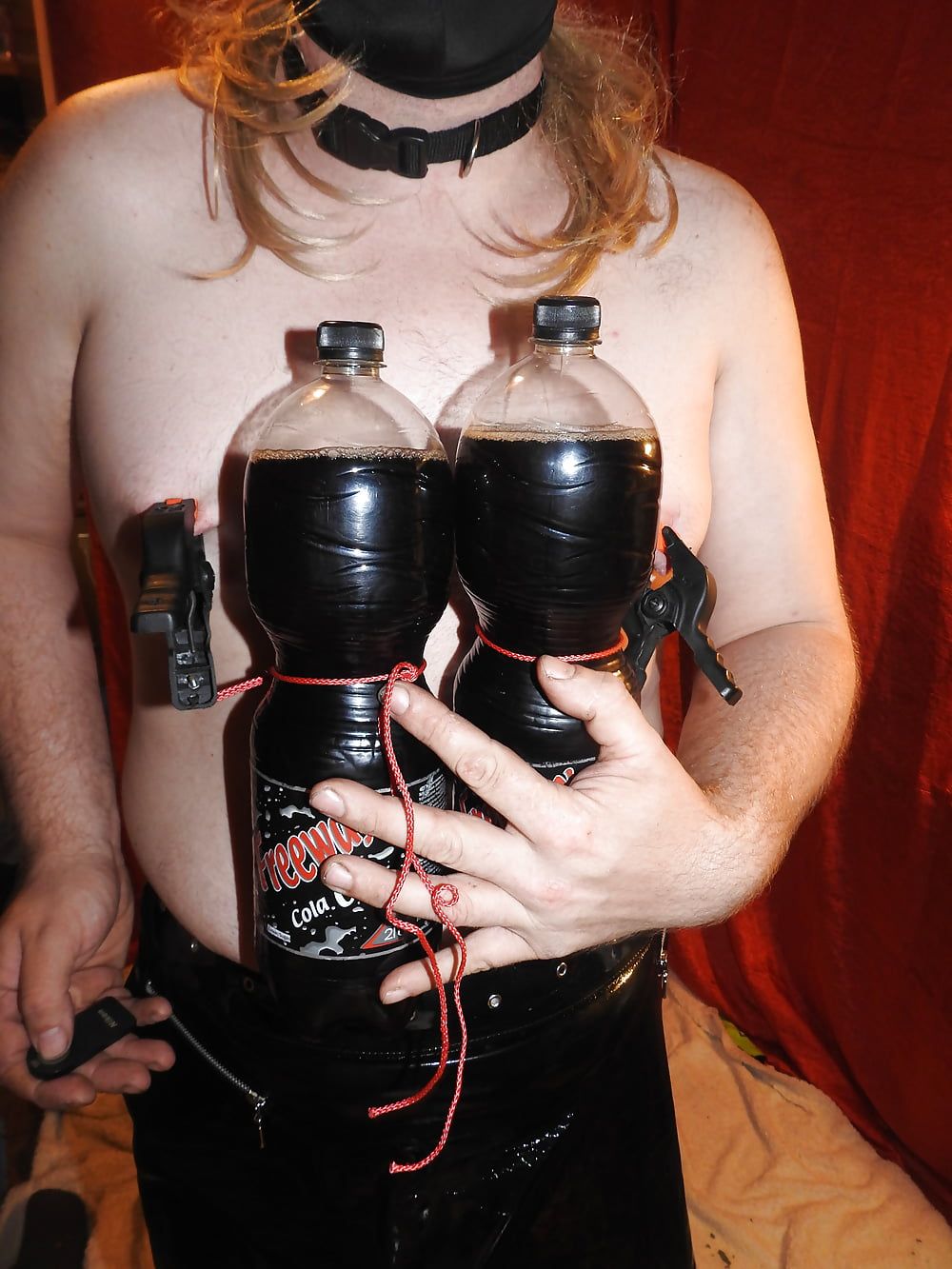 Tits Torture with 2L bottle for Nipple #2