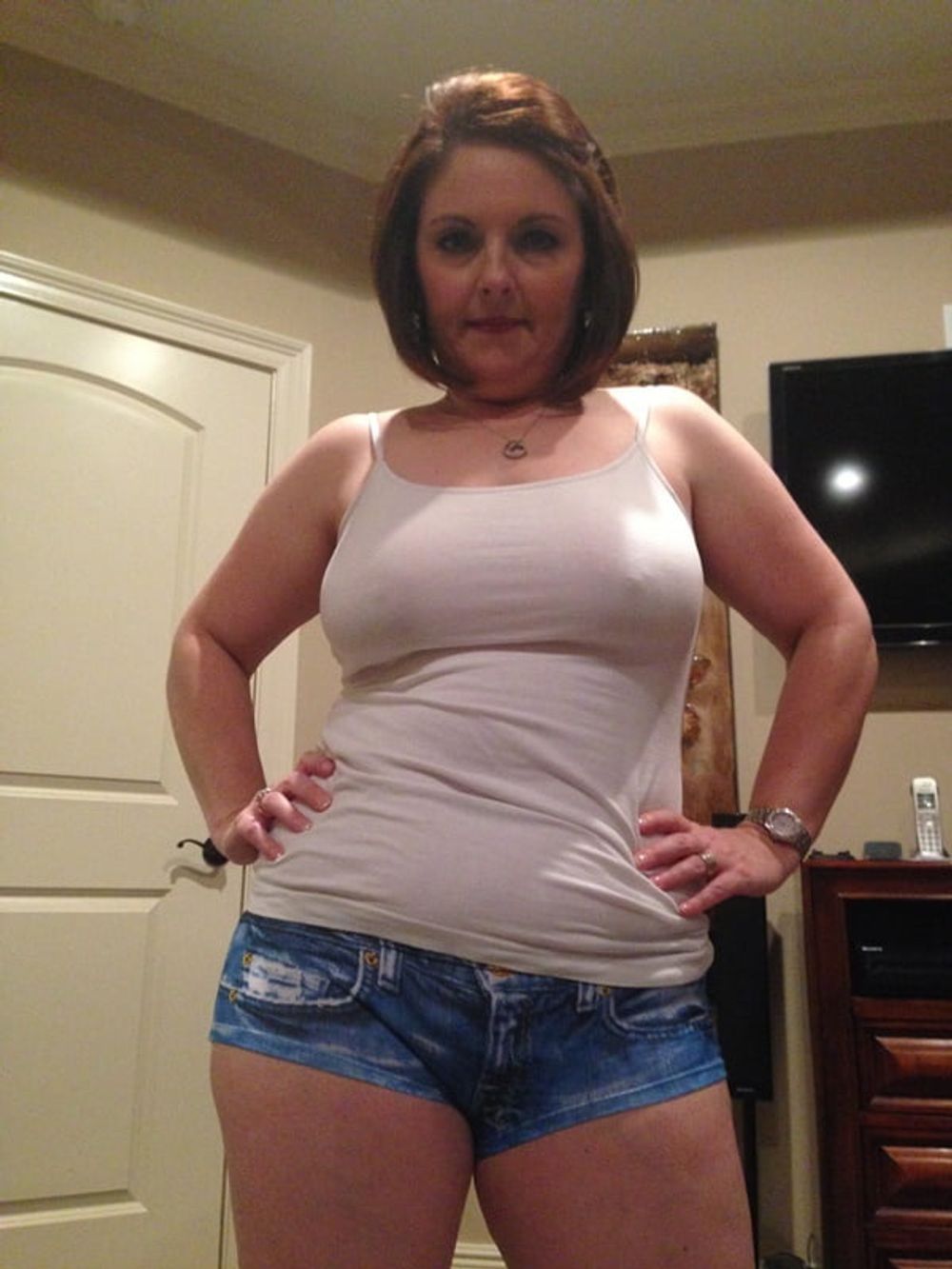 White tank and panties