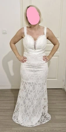 Moi dans 马 robe de mariage