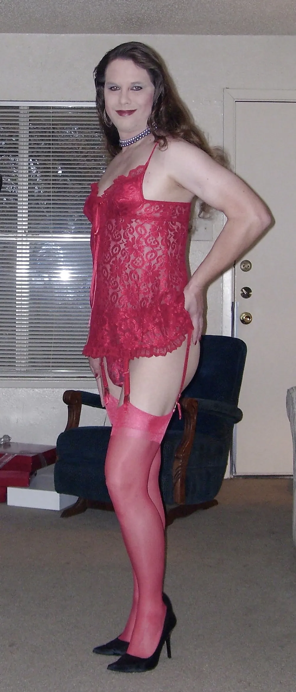 Joanie - Red Lace Babydolls #21