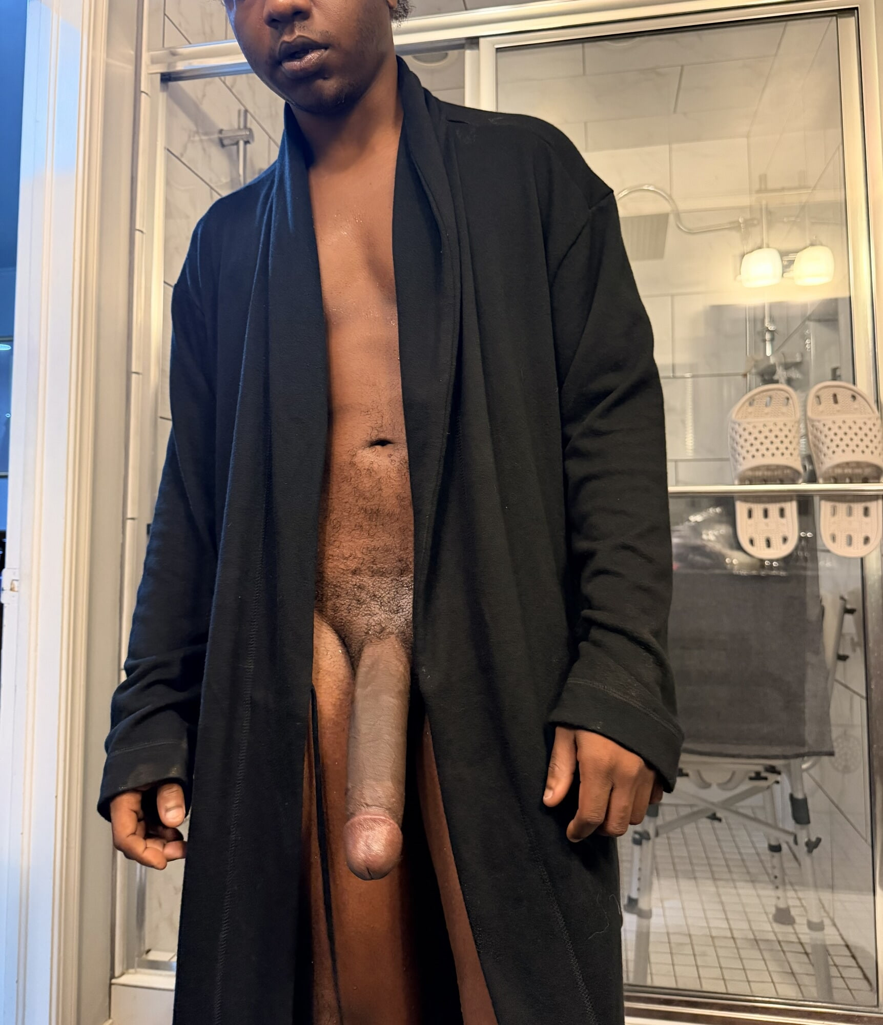 SHOWING OFF MY BIG BLACK COCK! 