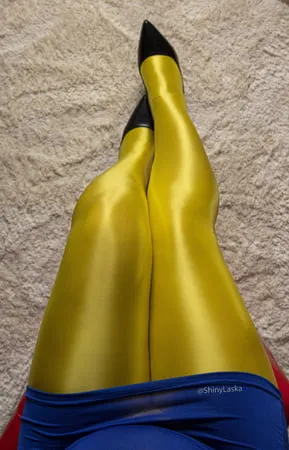 im in shiny nylon top view my collection         