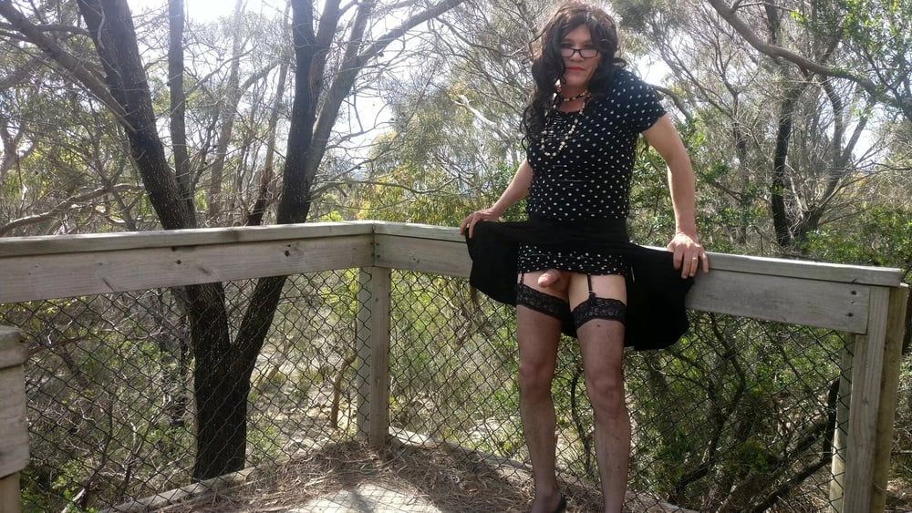 Crossdress Road trip- out on the boardwalk #36