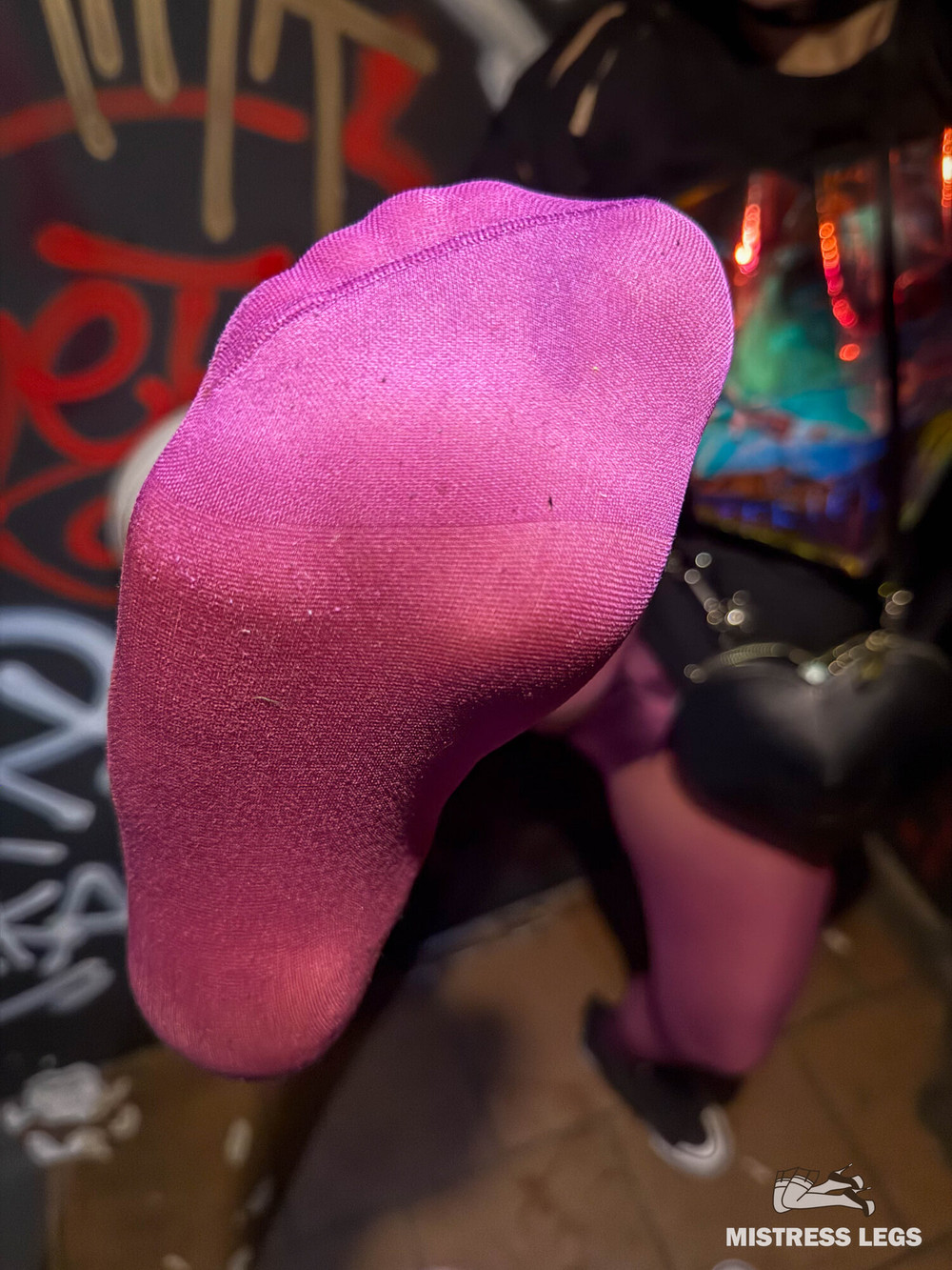 Pink Nylon Footprint on your face #10