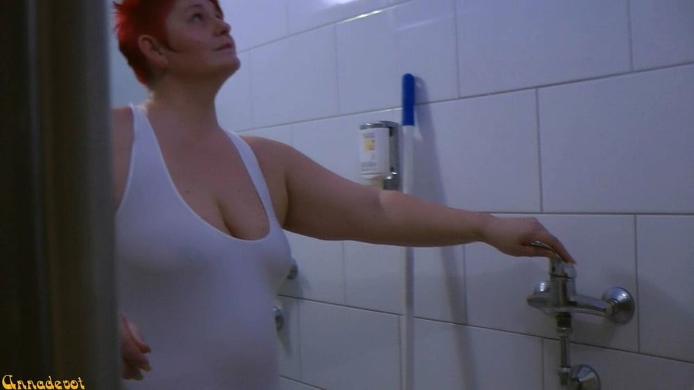 Transparent SWIMSUIT under the SHOWER #2