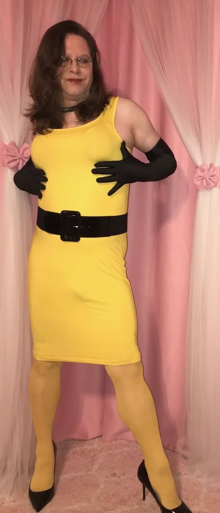 Joanie - Yellow Pencil Dress #17