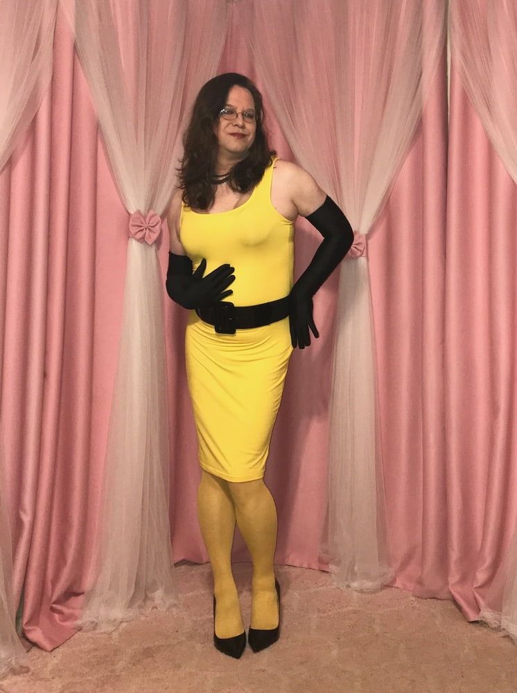 Joanie - Yellow Pencil Dress #21