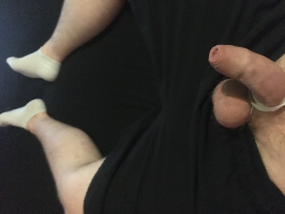 Hairy Dick And Balls Bondage Play With White Socks #5