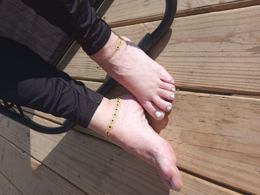 Showing Off Her Anklet #3