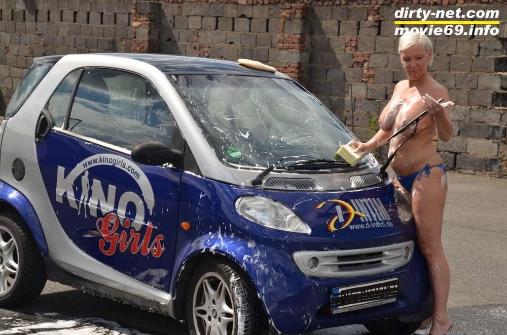 Jill Summer at the carwash in a bikini and topless #33