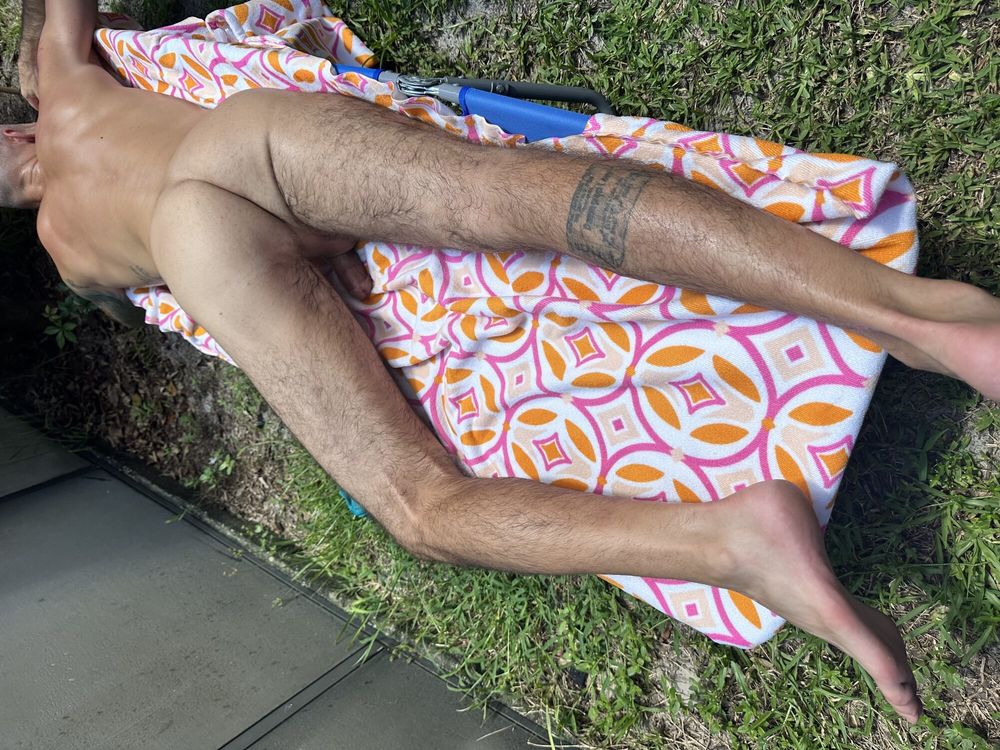 Husband Tans Naked #7