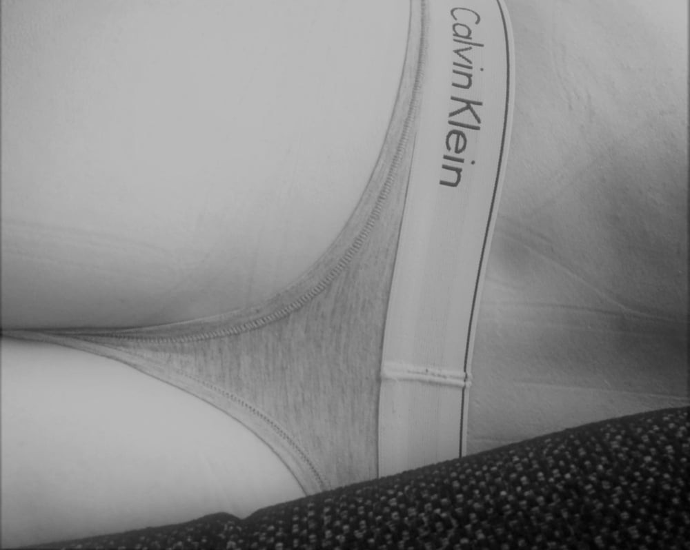 My cock in grey C.K thong #29