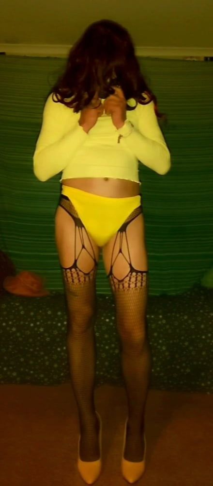 Yellow lil fuck toy shorts  #53