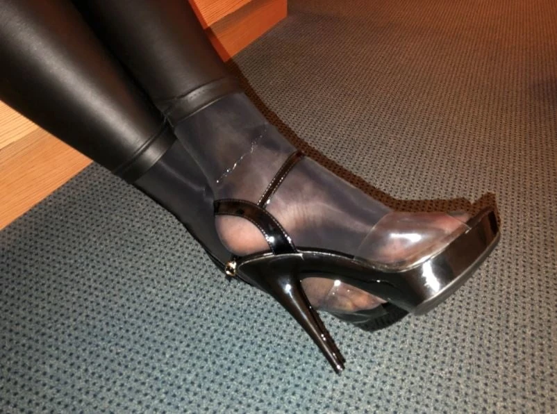 Heels, Leggings, Corset and Blowjob #47