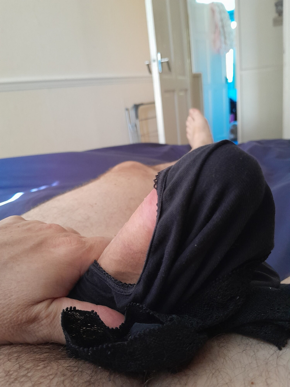 Wanking in dirty milf panties #3