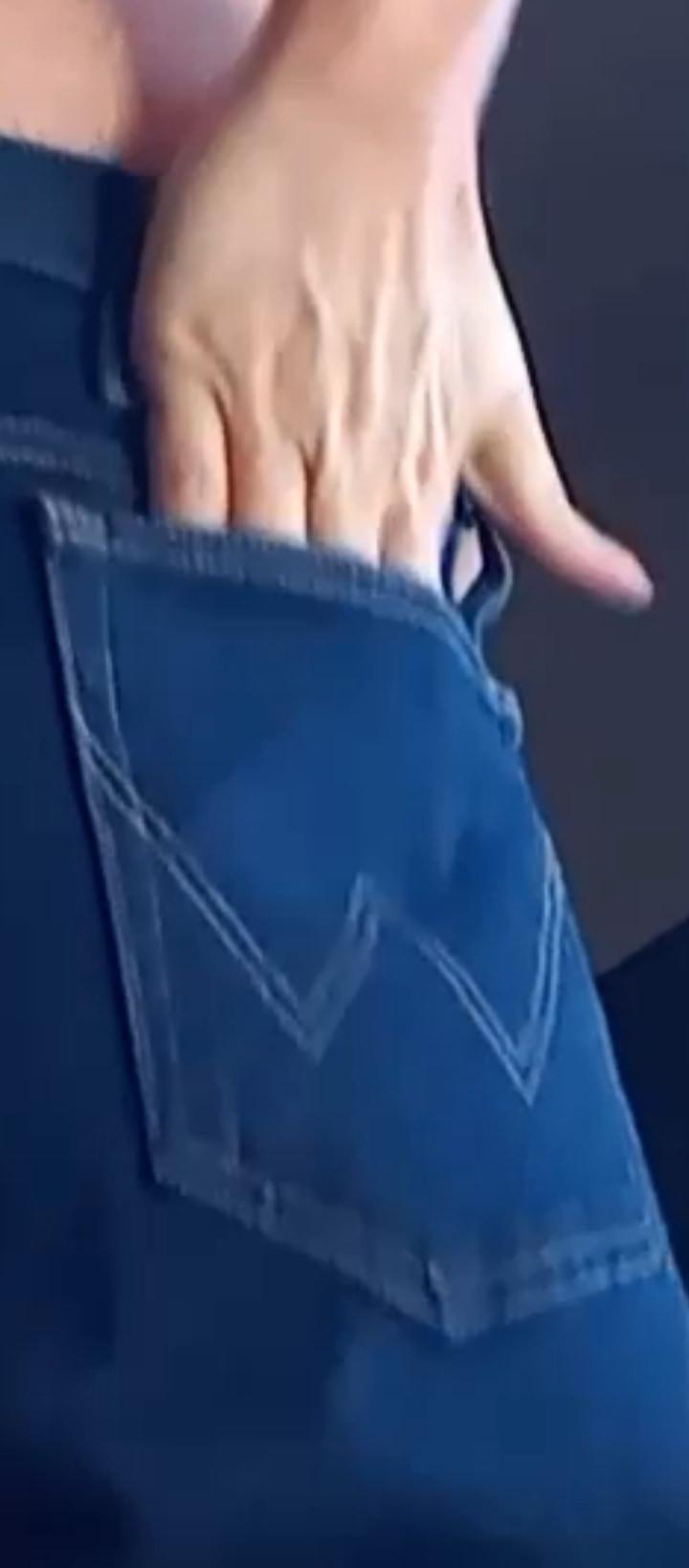 Novinha jeans azul