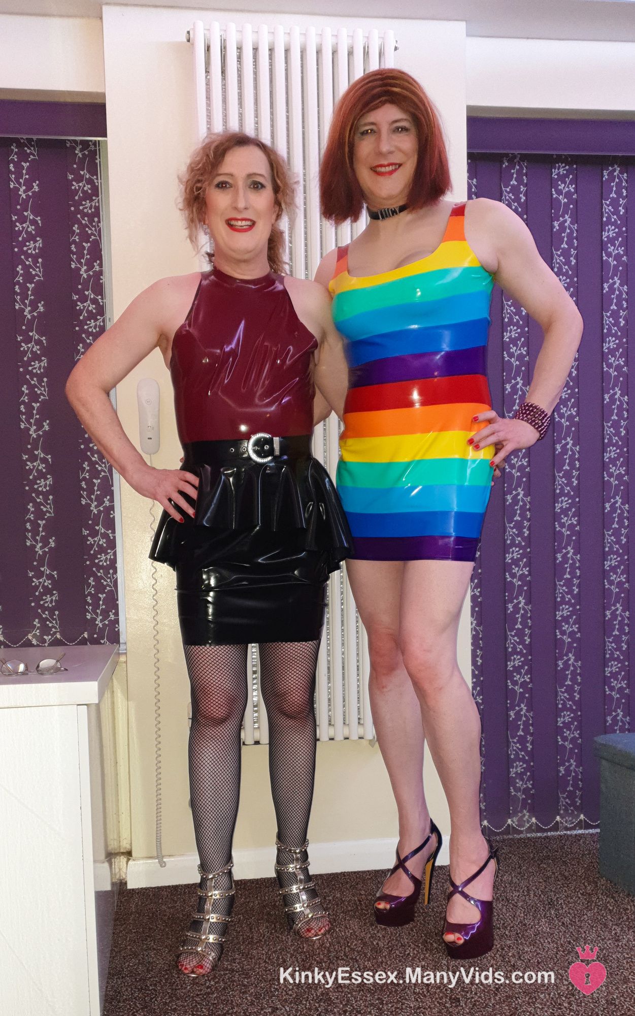 Sexy Colour Latex Dresses for Lucy and Lisa  