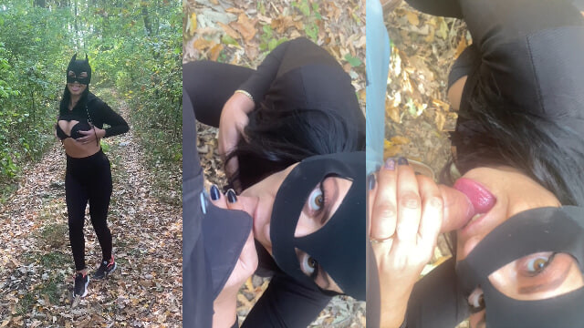 Sporty Public Blowjob for My Boss in the Forest #6
