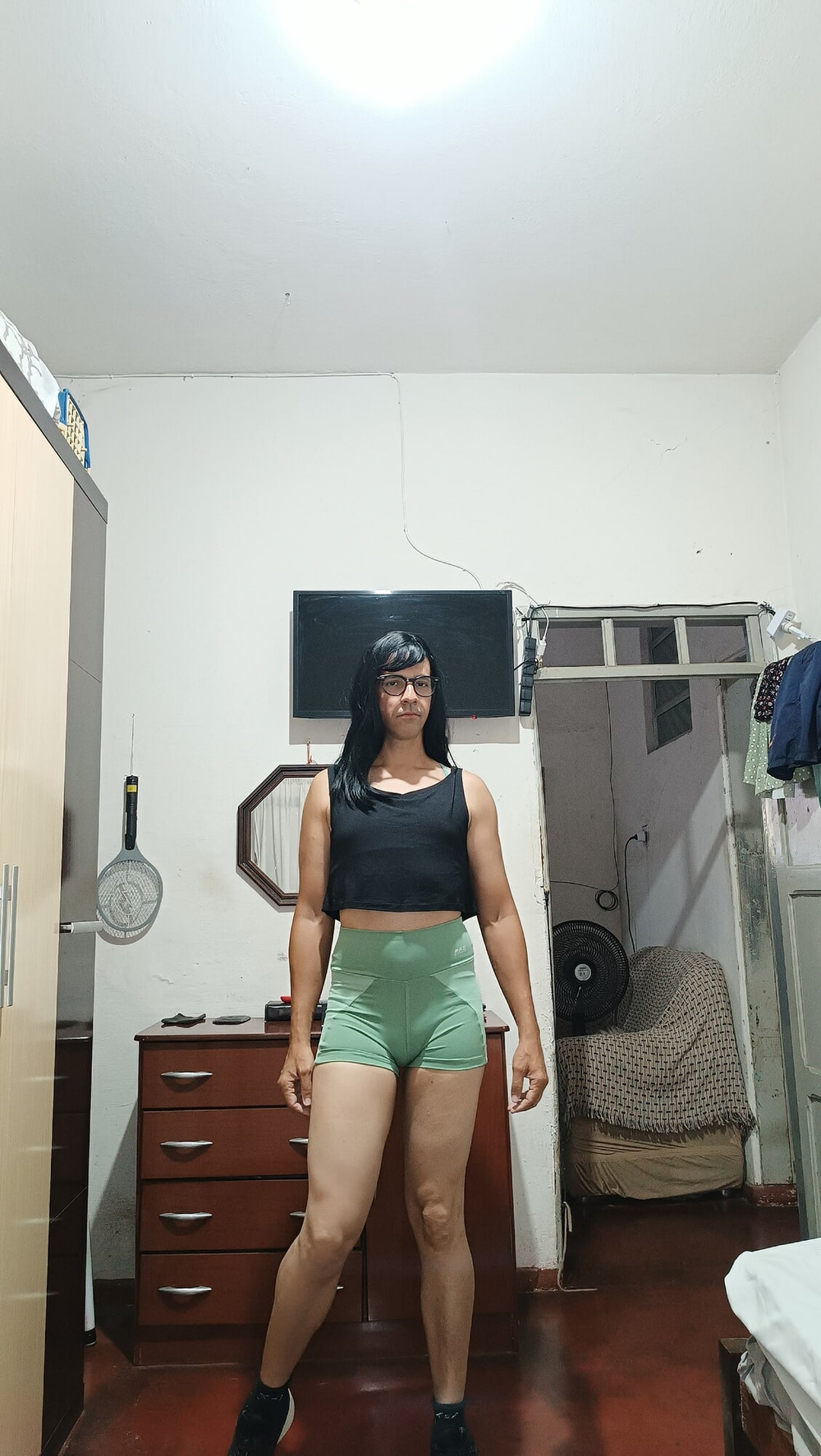 Cute Short Gym Green  #8