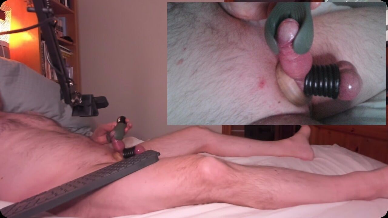 Two screen pics masturbation strapped cock #24