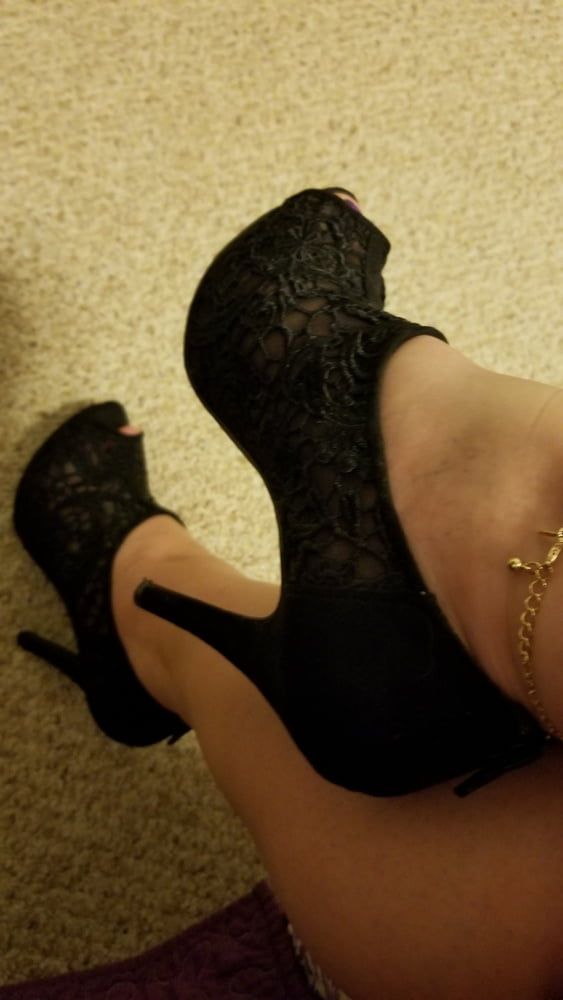 Playing in my shoe closet pretty feet heels flats milf  wife #31