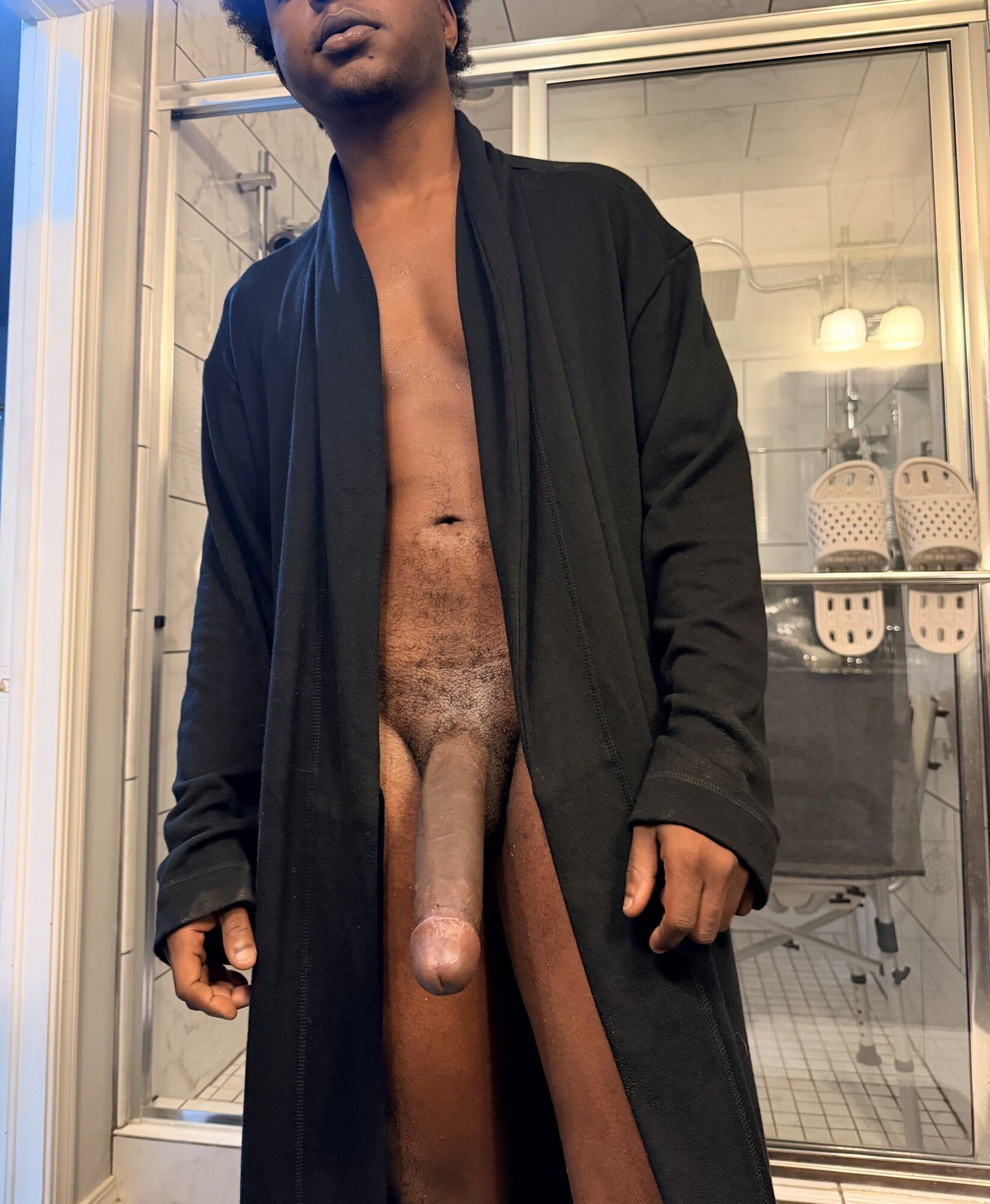 SHOWING OFF MY BIG BLACK COCK! 