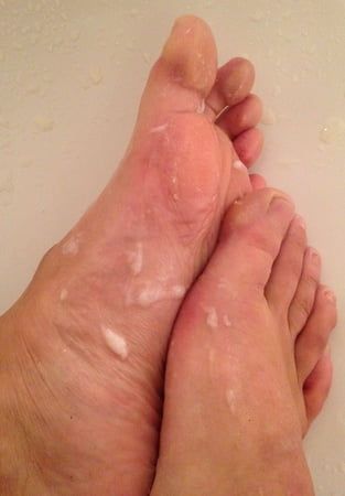 My Feet with Pee and Cum