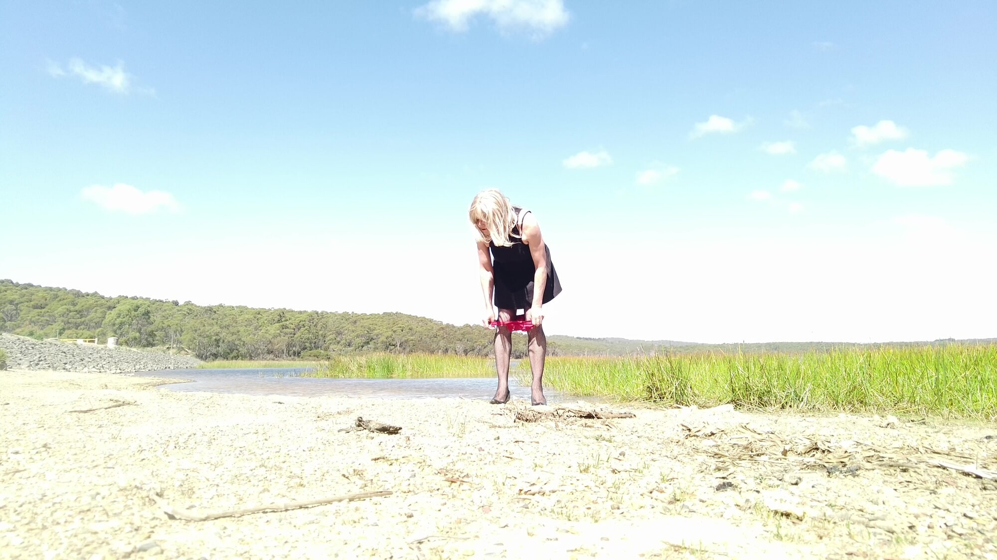 Crossdress Roadtrip - Lakeside Pantie drop #6