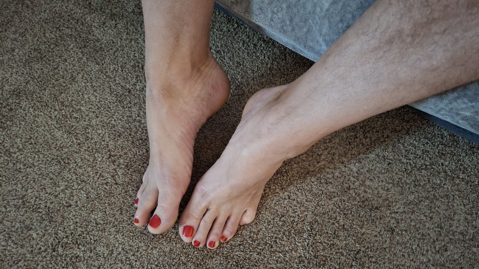 My toes painted red #18