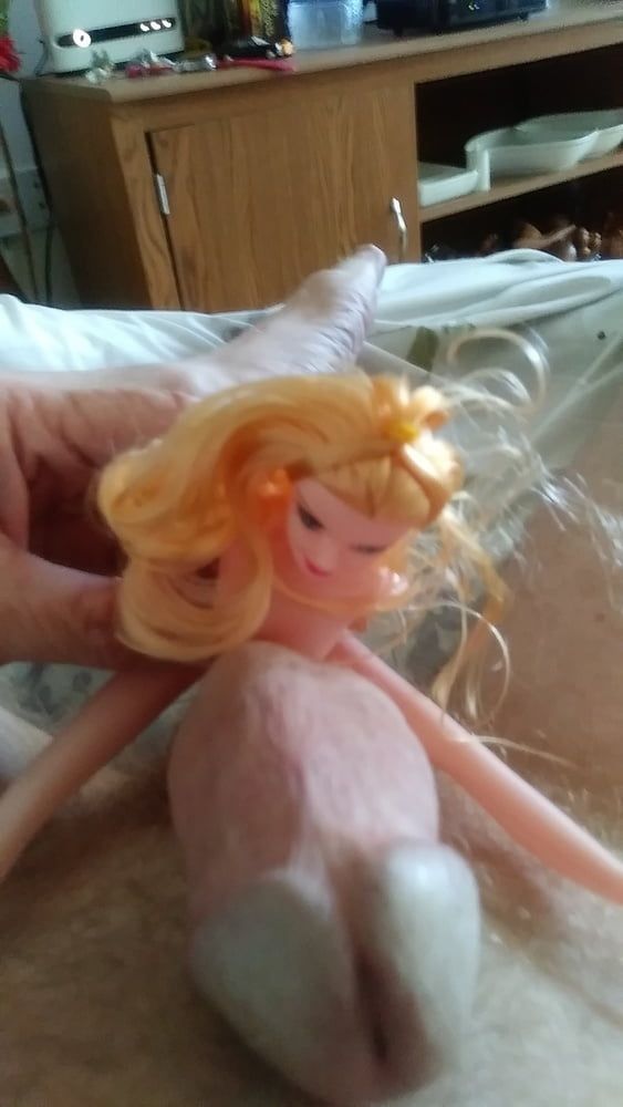 Barbie doll gets cum bath #5