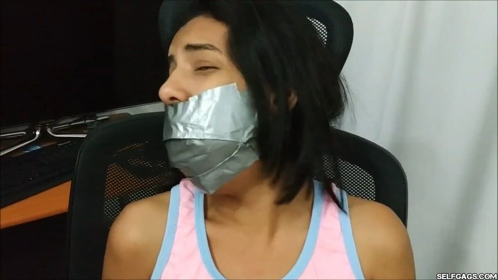 Babysitter Hogtied With Shoe Tied To Her Face - Selfgags #7