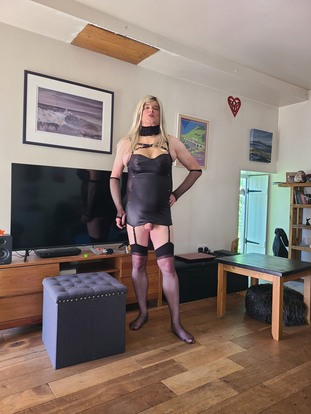sissy in black lingerie #31