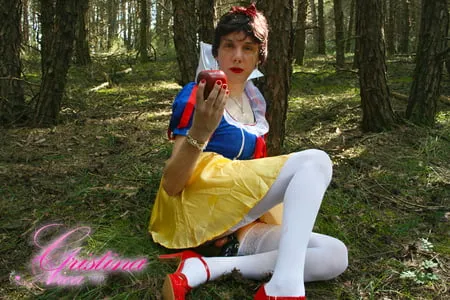 the sissy bitch snow white exposed in the enchantred forest         