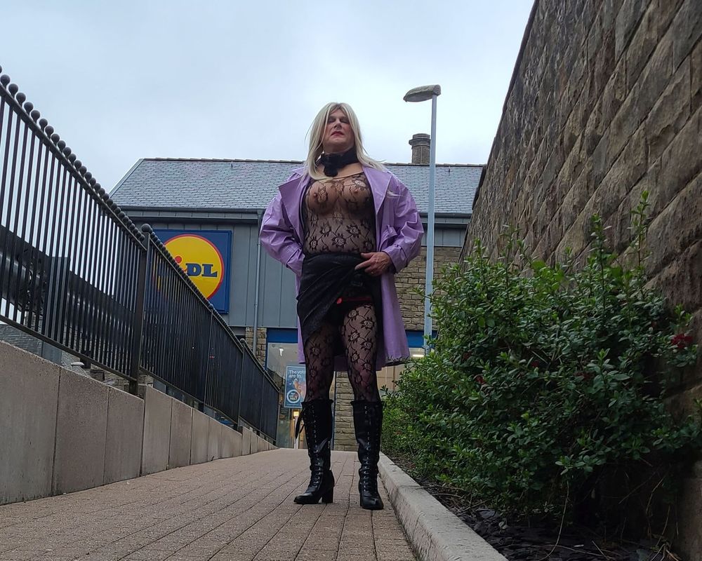 Sissy outdoors in Rawtenstall Lancashire #18