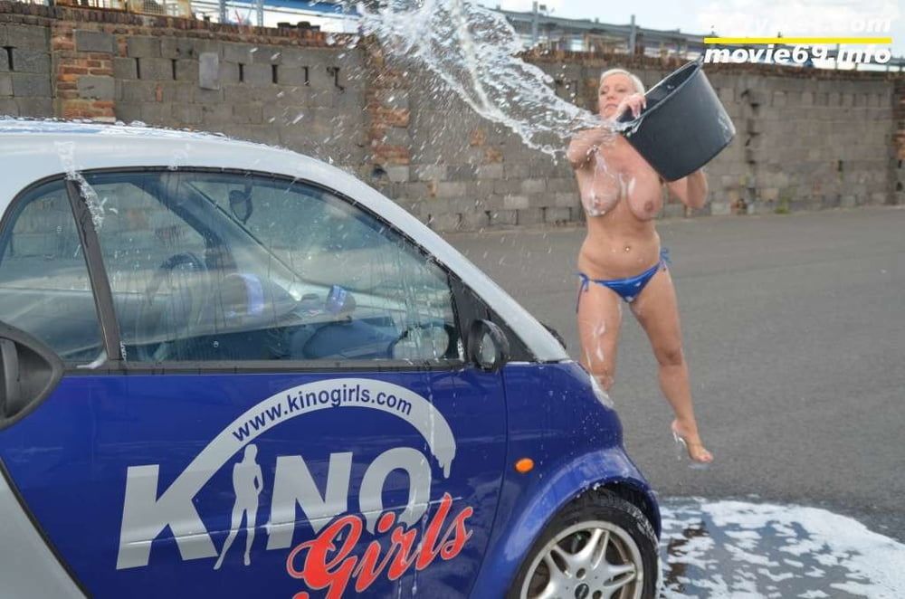 Jill Summer at the carwash in a bikini and topless #38