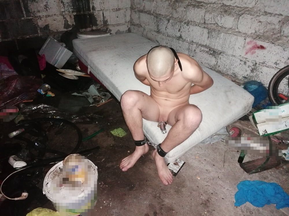 Gay slave tied nigh in Abandoned places  #12