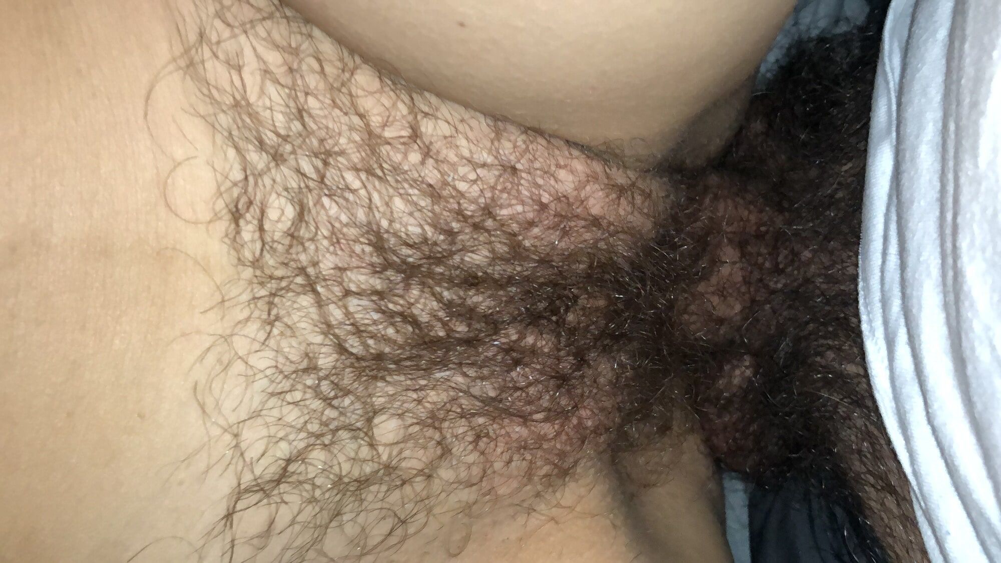 Wife bush over last 18 years, I love her hairy amateur cunt #6