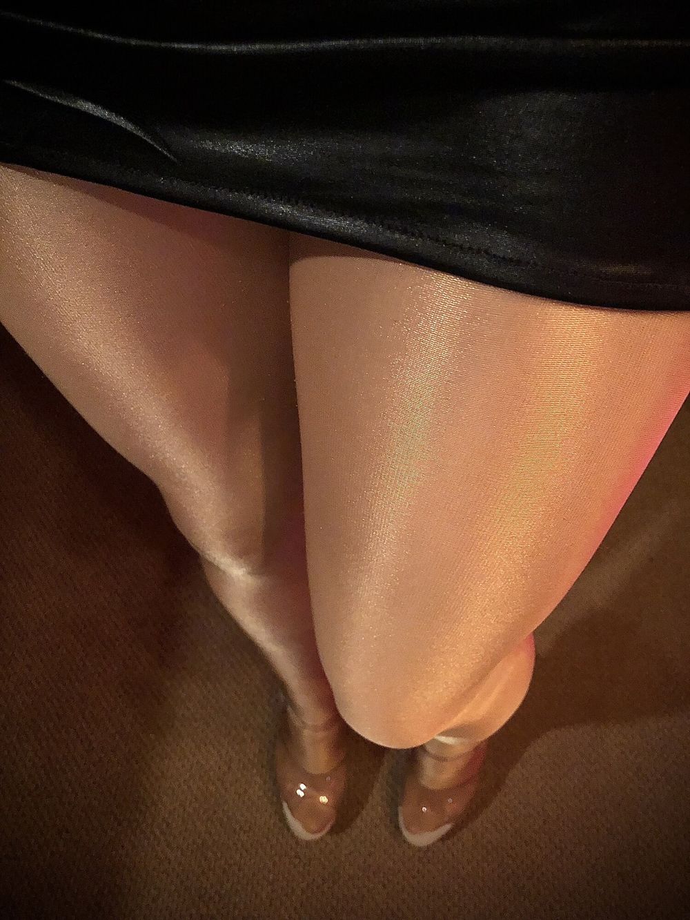 Would you like to lick my legs on this shiny glossy tights? #7