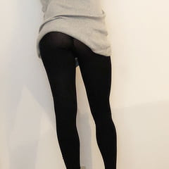 Tight knitted dress with pantyhose