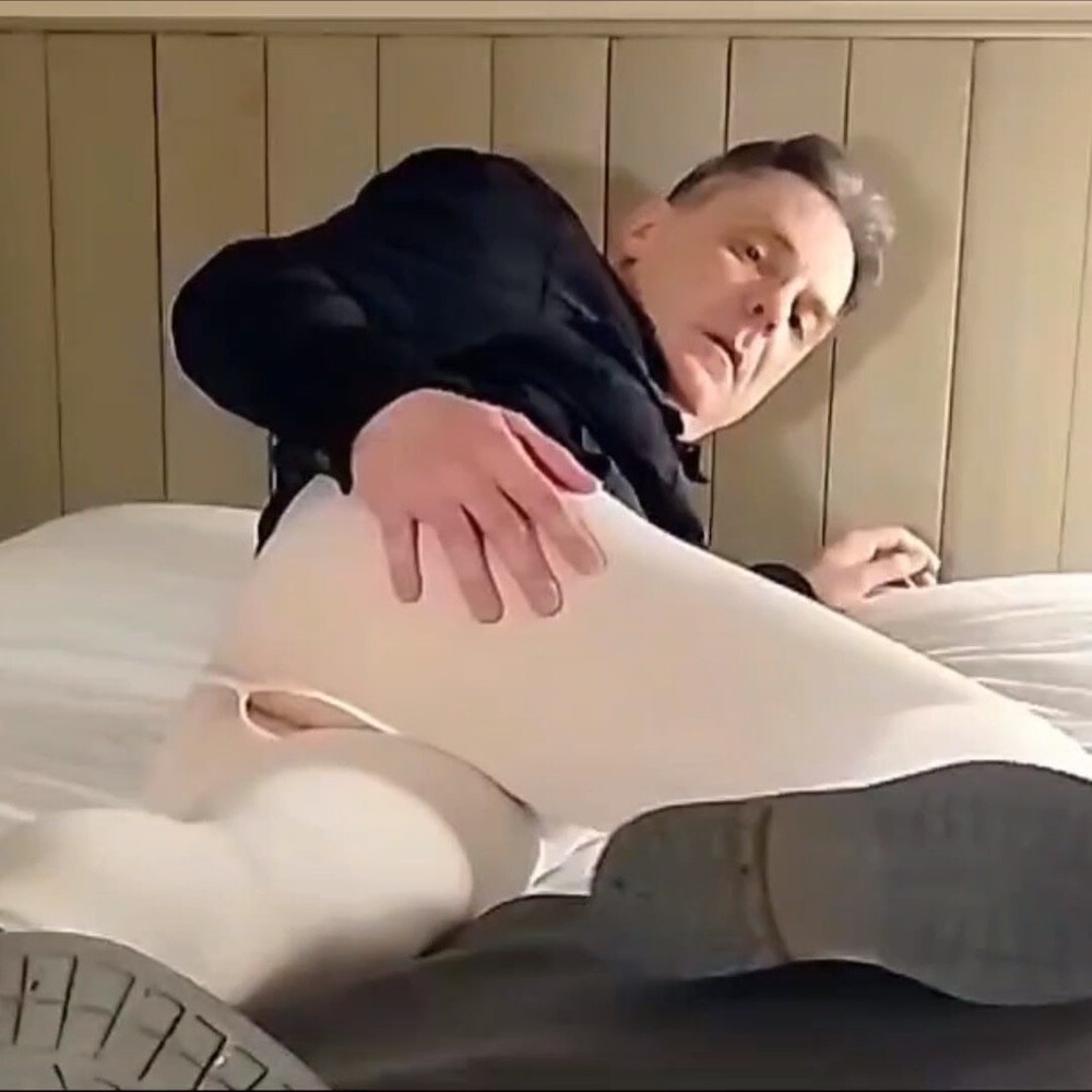 Excitement in open white pantyhose #6