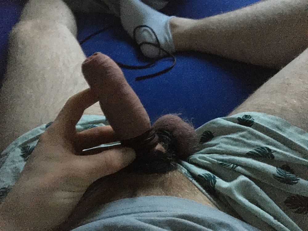 Cock And Ball Bondage With Leather Cords #50