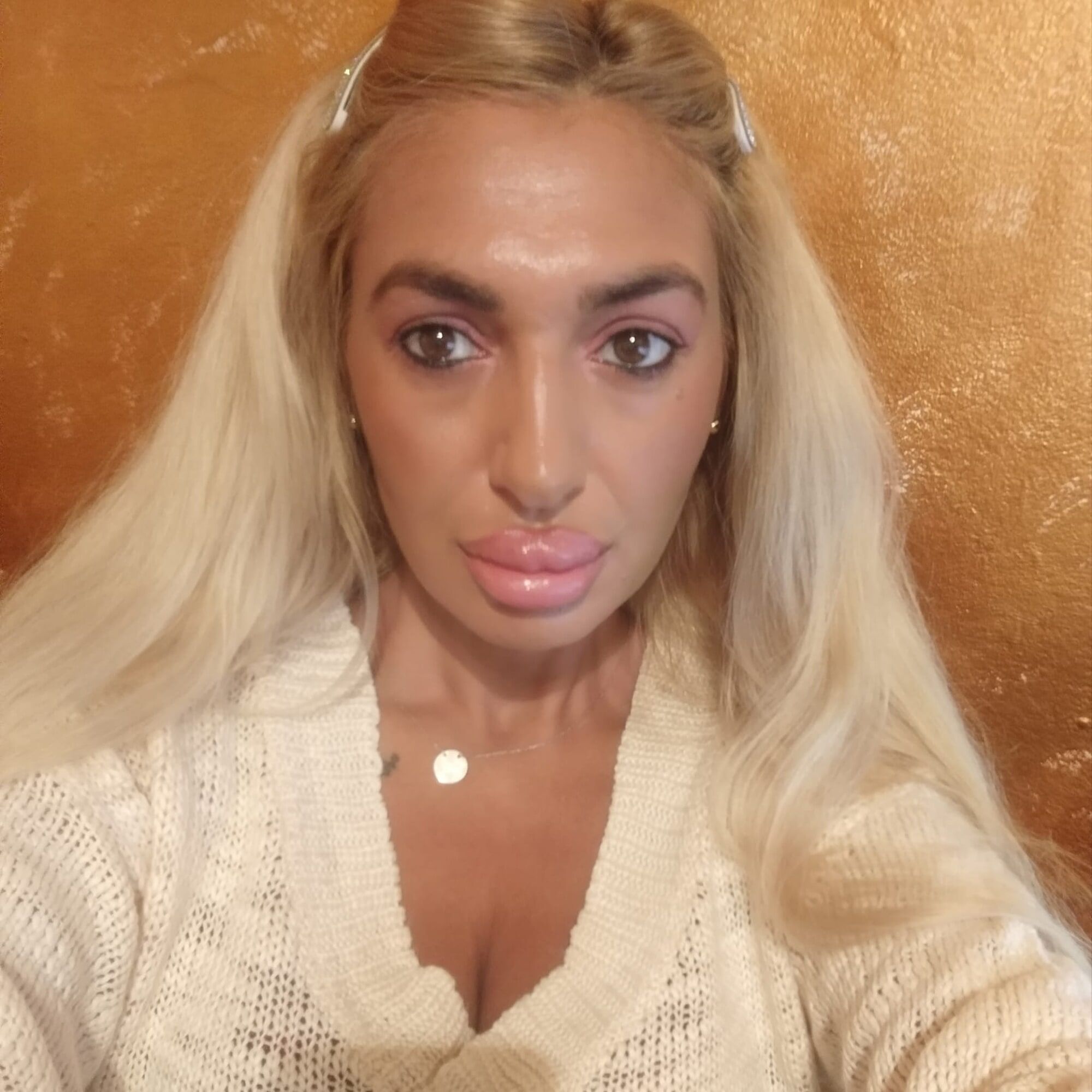 Sexy blonde with big sexy lips #15