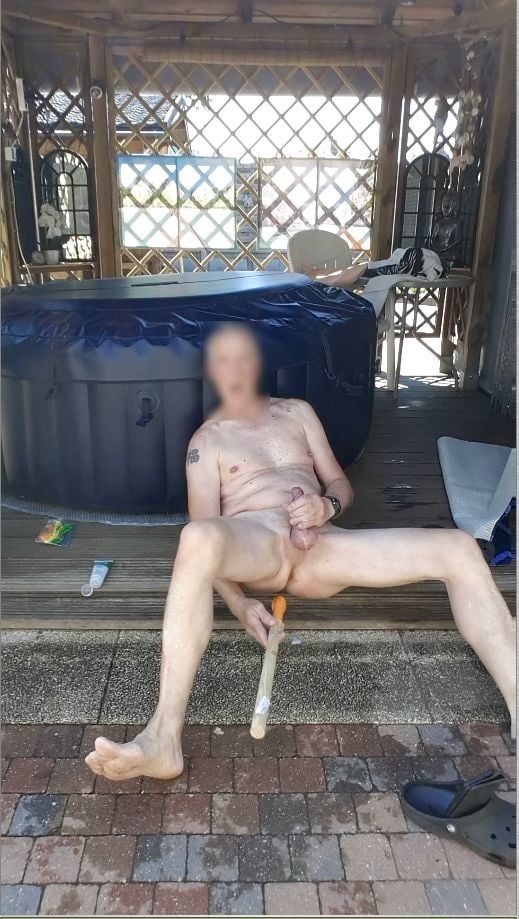 exhibitionist jerking outdoor with pole in my ass cumshot #41