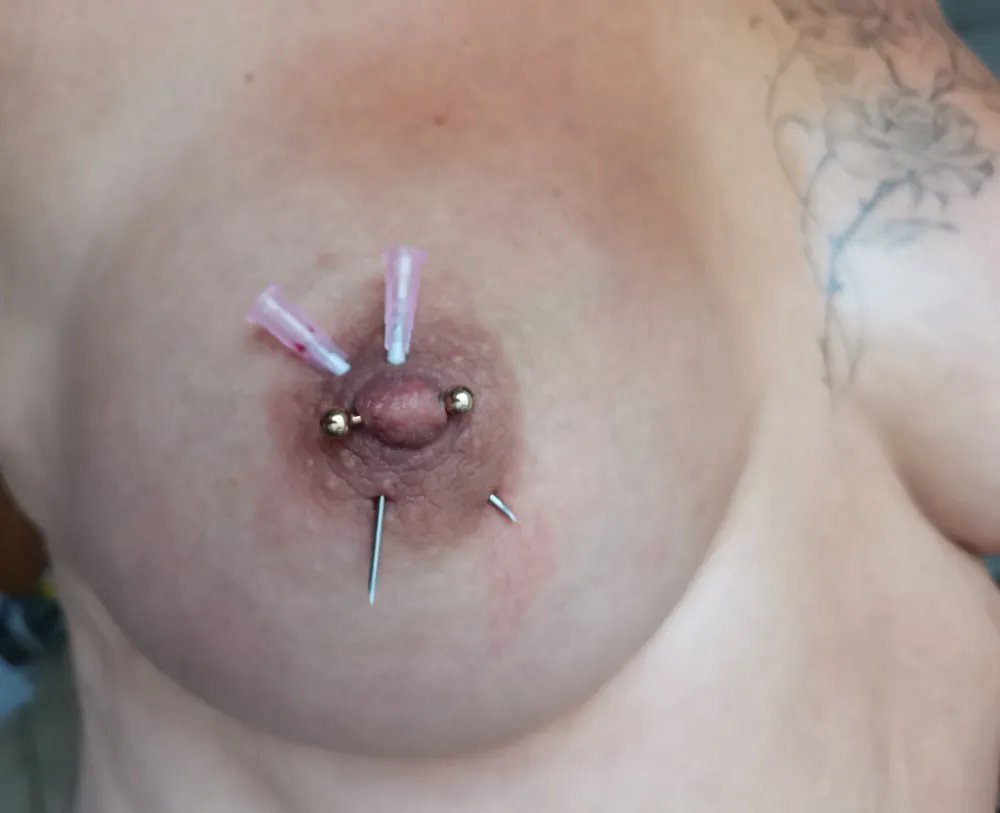 Needles torture tits #4