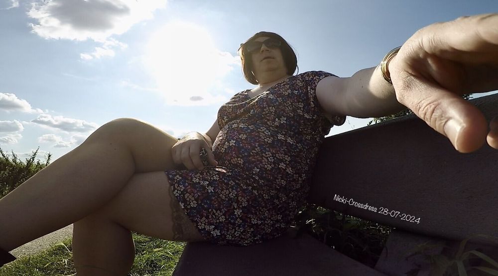 Nicki-Crossdress Outdoor - A nice day out in summer  #3