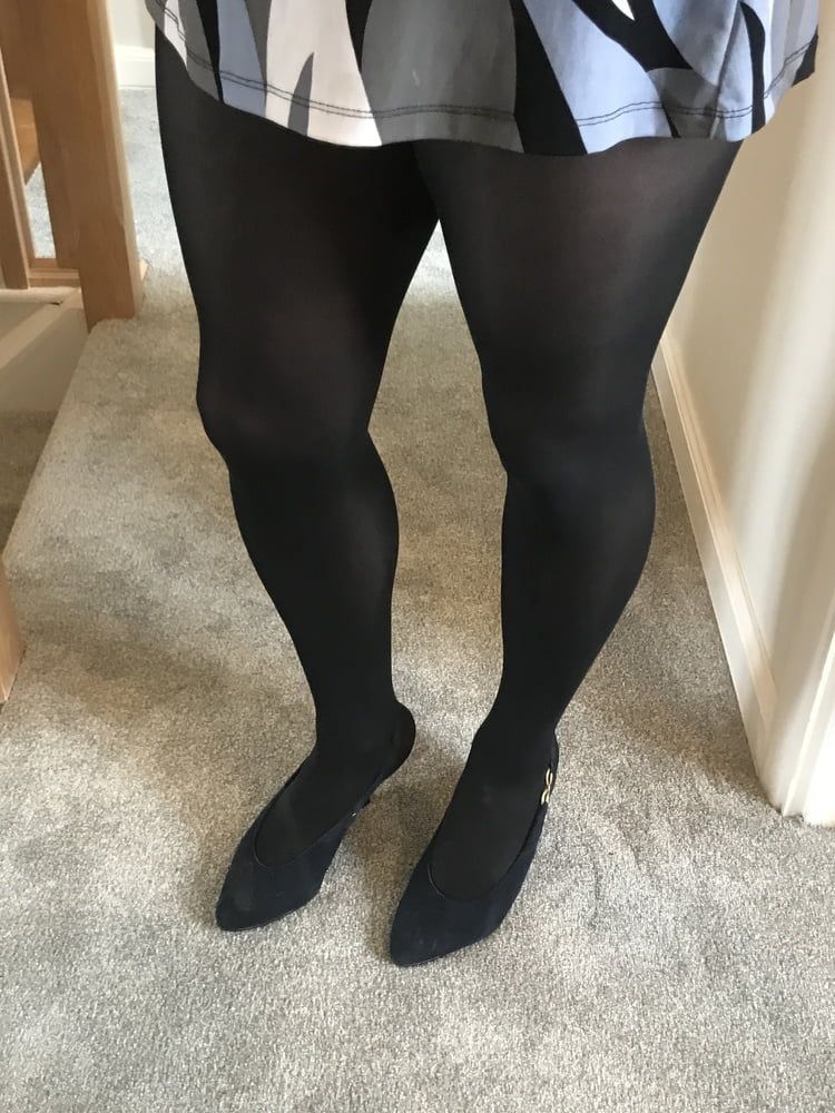 Blue opaque tights #9