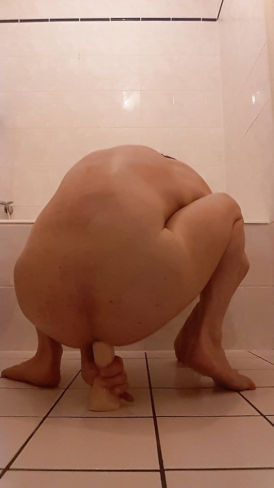 Tygra dildos her cunt ass in bathroom. #55