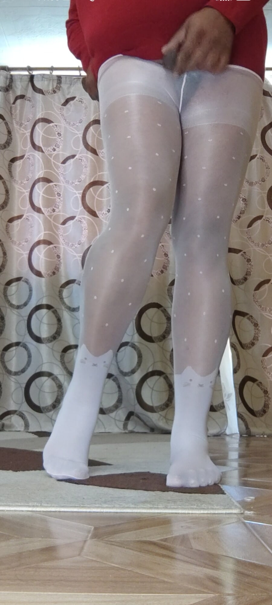 White pantyhose for teen #11