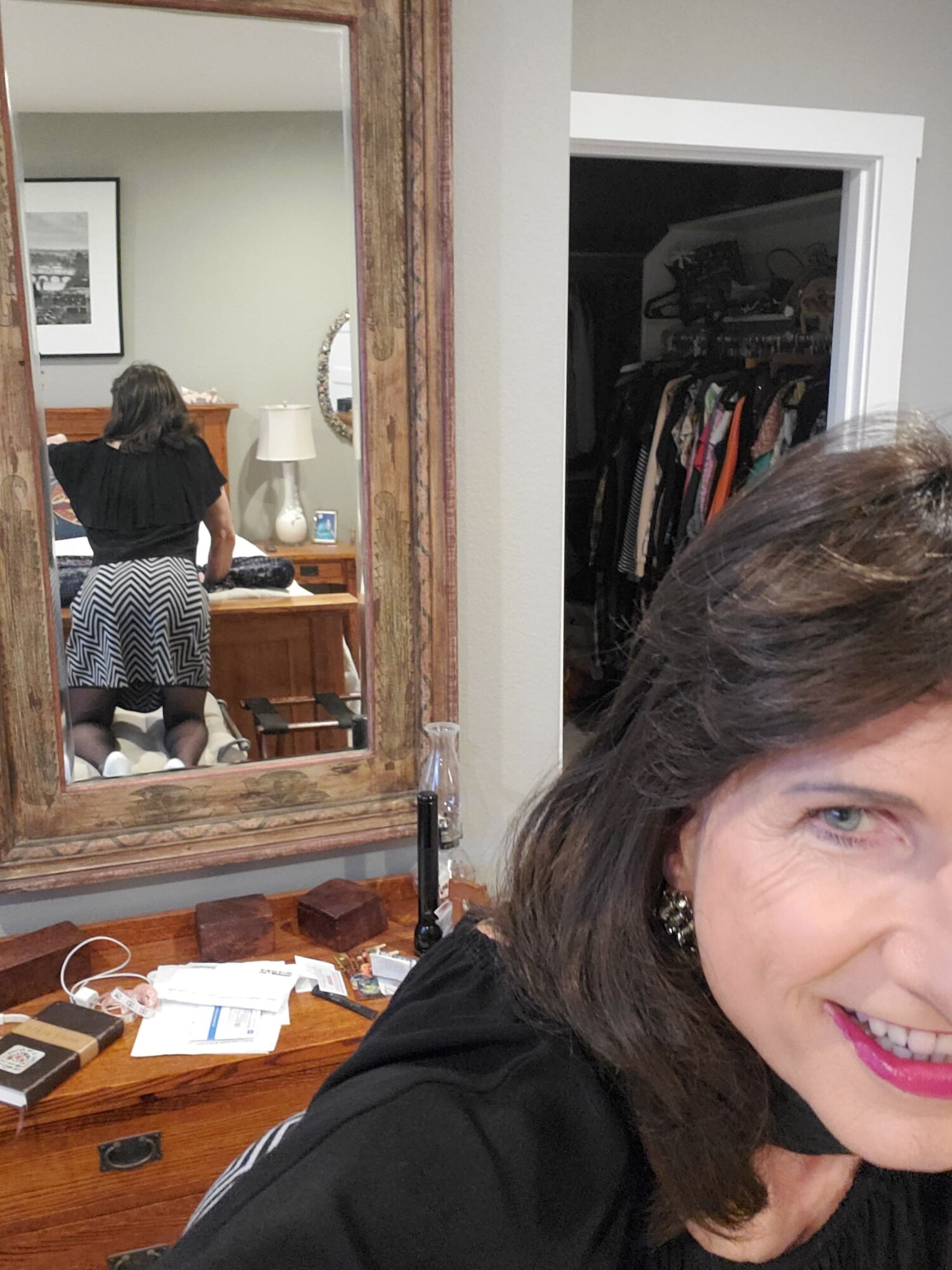 Black and White mini skirt #11